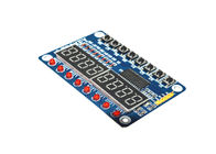 0.24A डिजिटल एलईडी ट्यूब Arduino डेवलपमेंट बोर्ड TM1638 8 बिट एलईडी डिस्प्ले मॉड्यूल