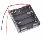 Arduino के लिए ब्लैक 4 1.5V AA बैटरी होल्डर बॉक्स