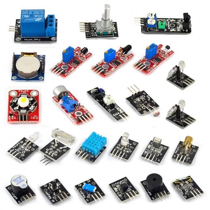 Arduino के लिए 24 सेंसर स्टार्टर किट, 24 मॉड्यूल सेंसर DIY किट