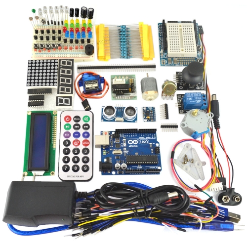 यूएनओ आर 3/1602 एलसीडी सर्वो मोटर डॉट मैट्रिक्स ब्रेडबोर्ड एलईडी स्टार्टर किट Arduino के लिए