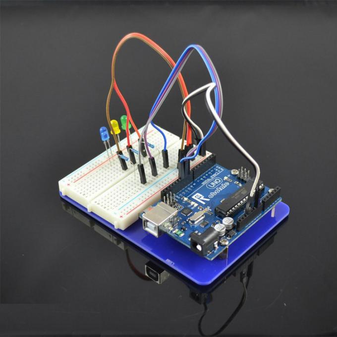 Arduino, फ्लेक्सिबल इलेक्ट्रॉनिक्स लर्निंग किट के लिए यूएनओ आर 3 आधारित स्टार्टर किट