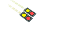 लाल और पीले दो बटन मिनी झिल्ली स्विच पैनल 20x40 मिमी