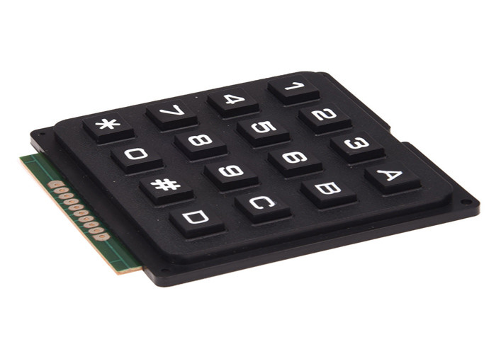 16 बटन डिजाइन के साथ ब्लैक Arduino 4x4 मैट्रिक्स कीबोर्ड मॉड्यूल, 6.8 * 6.6 * 1.0 सेमी आकार